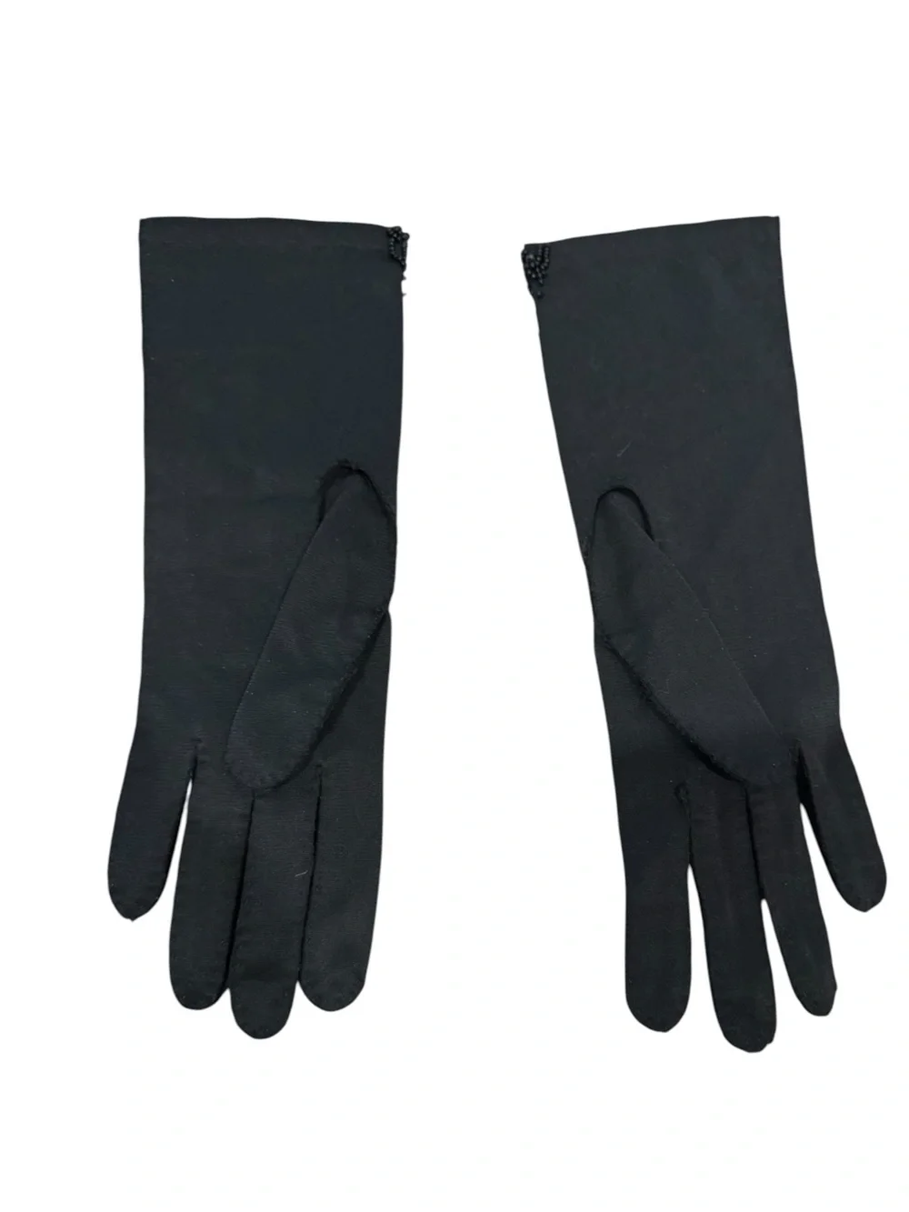 I gave Black Beaded Evening Gloves Sz S